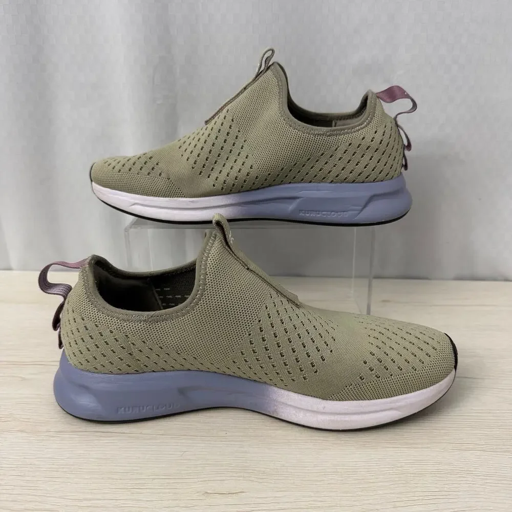 Kuru Atom Shoes Women's Size 11 M Slip On Sneakers in Desert Green Lilac